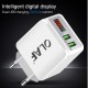 Dual USB Charger Digital Display Travel Power Adapter Fast Charging For iPhone XS 11Pro Huawei P30 P40 Pro OnePlus 8Pro