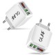 Dual USB Charger Digital Display Travel Power Adapter Fast Charging For iPhone XS 11Pro Huawei P30 P40 Pro OnePlus 8Pro