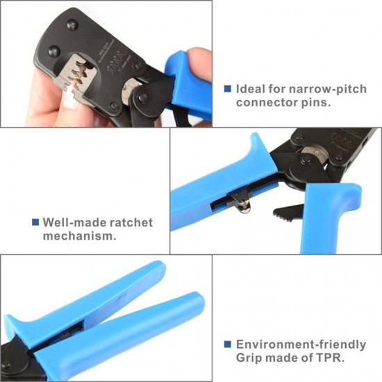 IWS-3220 Crimping Tool For JST DuPont Terminals Mini Hand Crimper Plier For Narrow-pitch Connector Pins 0.03-0.5mm2 AWG: 32-20