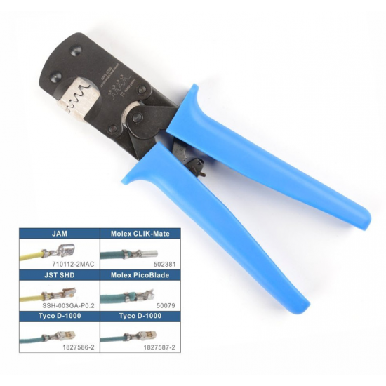 IWS-3220 Crimping Tool For JST DuPont Terminals Mini Hand Crimper Plier For Narrow-pitch Connector Pins 0.03-0.5mm2 AWG: 32-20