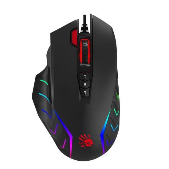 J95 Wired Mouse 5000DPI 7 Buttons RGB Optical Office Game Mechanical Mouse for Laptop PC Computer