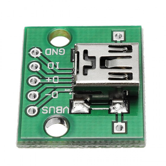 20pcs USB To DIP Female Head Mini-5P Patch To DIP 2.54mm Adapter Board