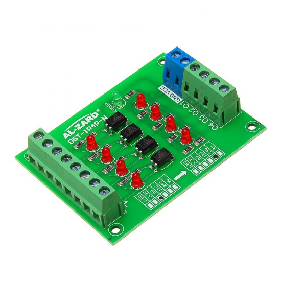 3pcs 5V To 24V 4 Channel Optocoupler Isolation Board Isolated Module PLC Signal Level Voltage Converter Board 4Bit