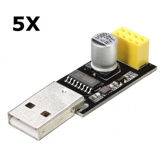 5Pcs USB To ESP8266 Serial Adapter Wireless WIFI Develoment Board Transfer Module