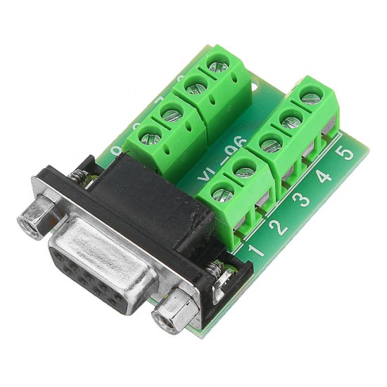 5pcs Female Head RS232 Turn Terminal Serial Port Adapter DB9 Terminal Connector