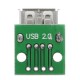 5pcs USB 2.0 Female Head Socket To DIP 2.54mm Pin 4P Adapter Board