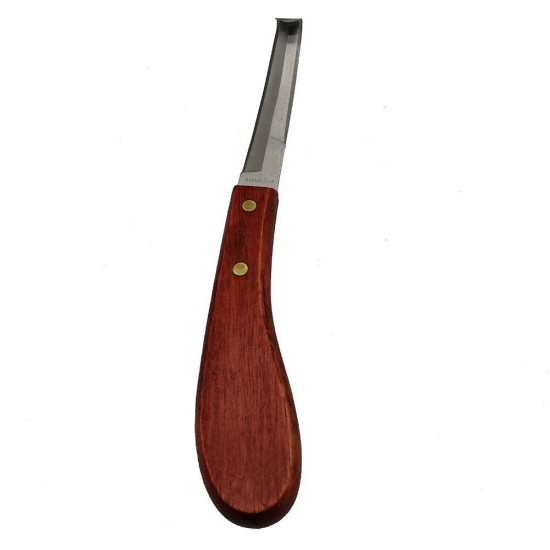 Right-Handed Hoof Knife with Wooden Handle Double Blade Hoof Knife Trimming Tool