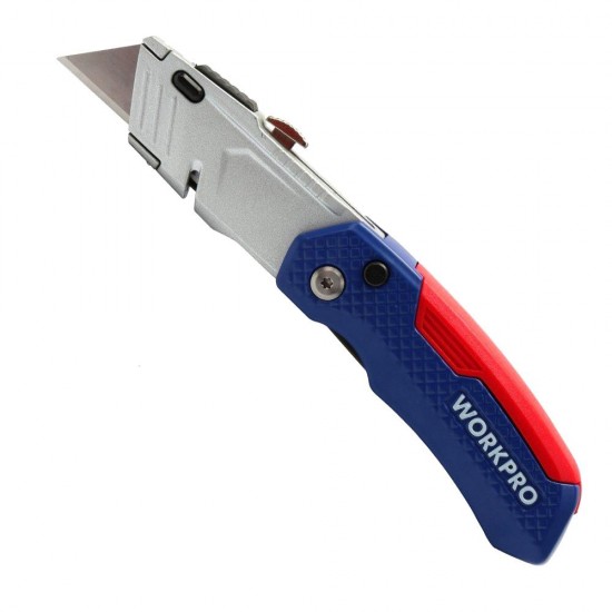 W011017N Folding Utility Kni-fe Safety Box Cutter with 13pcs Blades Included Multi Tools