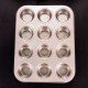 12 Grid Cake Mold Pan Muffin Cupcake Bakeware Oven Tray Mould