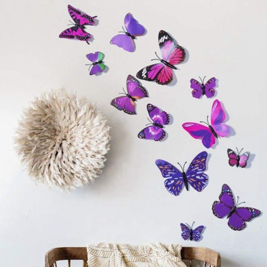 12pcs 3D Butterfly Design Decal Art Wall Stickers Room ations Home