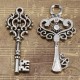 13pcs Sliver Antique Vtg old look Ornate Skeleton Keys Lot Pendant Fancy Heart DIY Jewelry