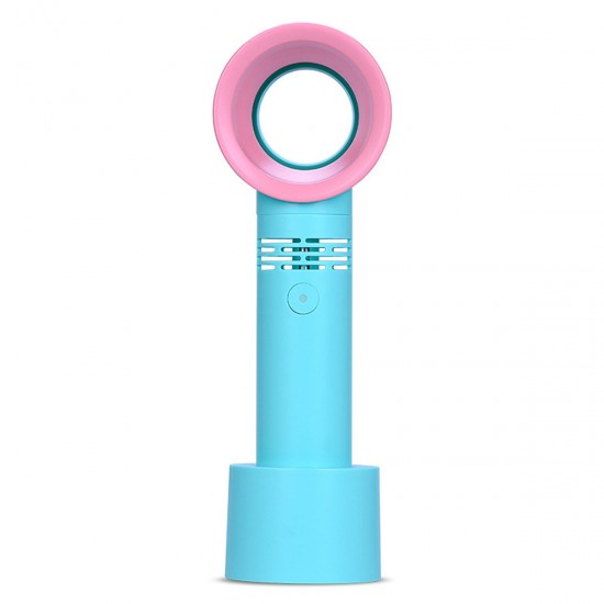 1500mAh Mini Portable Fan Bladeless Hand Held Fan Cooler Cooling USB Small