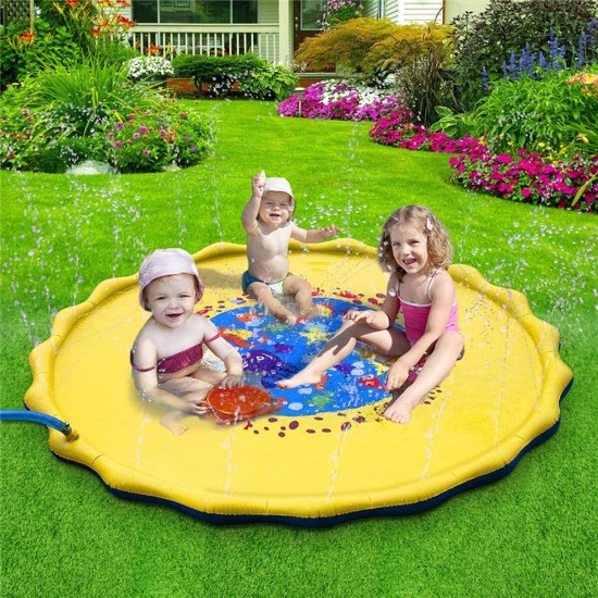 170cm Inflatable Sprinkler Pad Outdoor Sprinkle Splash Water Play Mat Toy Kids