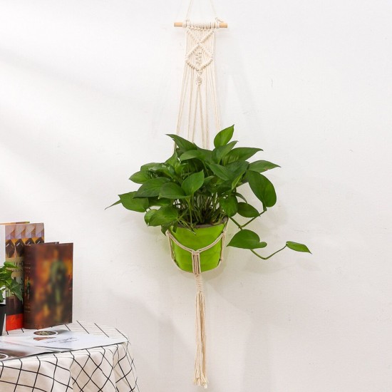 1M Pot Holder Macrame Plant Hanger Hanging Basket Hemp Rope Braid Craft Decoration