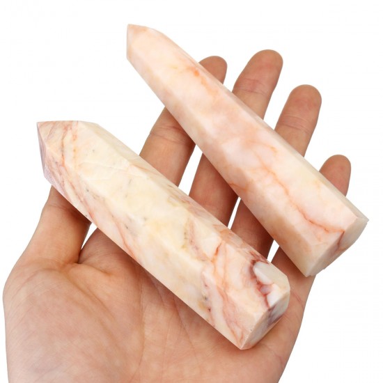 200g Natural Rhodochrosite Crystals Obelisk Quartz Point Healing Gemstone Mineral