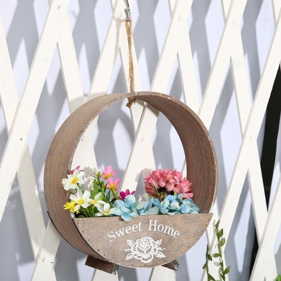 20/25cm Flower Pot House Garden Plant Holder Hanger Wall Hanging Rope Basket