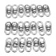 20Pcs 16.5mm Silver Zinc Alloy Round Double Eye Swivel Eye & Eye Swivel