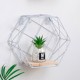 20cm Hexagon Wall Shelf Rack Twill Trellis Storage Holders Wooden Rack Holder Home Decor Kitchen