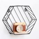 20cm Hexagon Wall Shelf Rack Twill Trellis Storage Holders Wooden Rack Holder Home Decor Kitchen