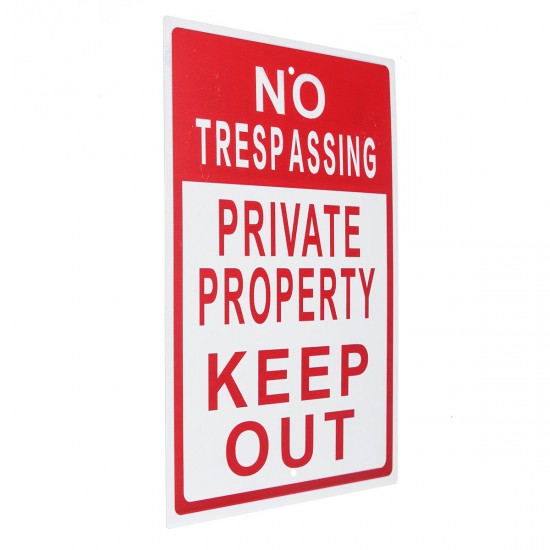 20cmx30cm Aluminum No Trespassing Private Property Keep Out Sign Warning Sign