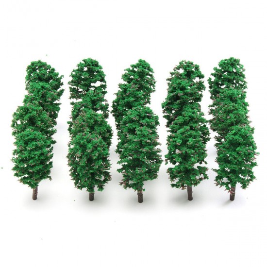 20pcs Mini Fir Trees Model Train Railway Forest Street Scenery Layout Decorations