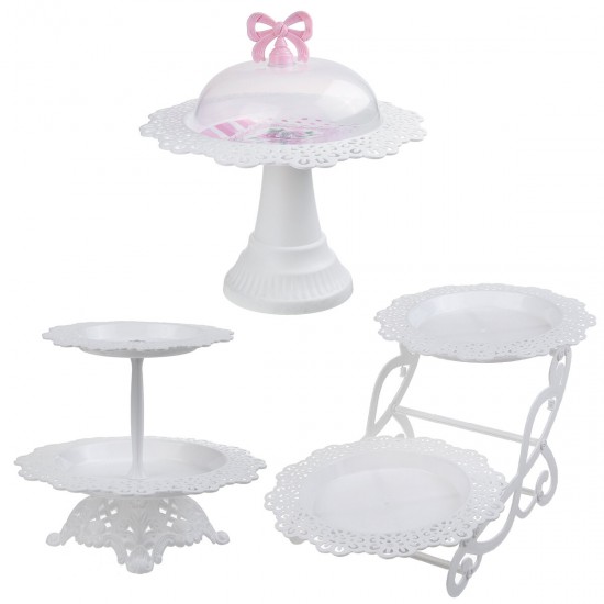 2/1 Tier Cake Dessert Stand Cupcake Pastry Cookie Tray Rack Candy Buffet Holder