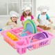 21PCS Kids Pretend Play Dishes Kitchen Playset Wash & Dry Tableware Rack Toys