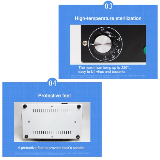 220V 300W Towel High Temperature Sterilization Cabinet UV Nail Tools Medical Dry Heat Sterilizer