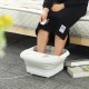 220V 500W Folding Foot Tub Spa Therapeutic Relax Bubble Bath Massage Rollers Remote Control Constant Temperature