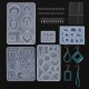 245Pcs DIY Silicone Earring Pendant Mold Resin Epoxy Jewelry Making Mould Tools