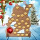 25 Holes Wooden Christmas Advent Calendar Chocolates Box Xmas Gift Case Decorations