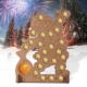 25 Holes Wooden Christmas Advent Calendar Chocolates Box Xmas Gift Case Decorations