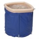 250L Folding Portable Bathtub PVC Water Tub Intdoor Room Adult Spa Bath Blue