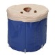 250L Folding Portable Bathtub PVC Water Tub Intdoor Room Adult Spa Bath Blue