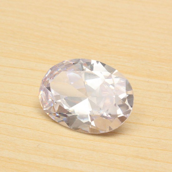 25mmx18mm Artificial Zircon Round Cut Stunning White Sapphire Gemstone Decorations