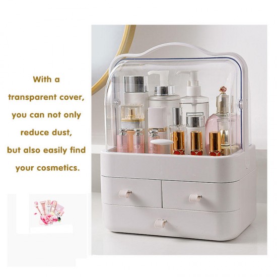 27cm*17cm*33cm Cosmetic Storage Box Makeup Organizer Drawer Large Capacity Jewelry Nail Polish Makeup Container Portable Cosmetic Organizer Box Decorations