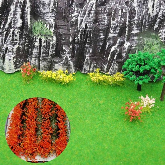 28Pcs Mini Flower Cluster Glass Miniature Model DIY Scenery Landscape Sand Table Decorations