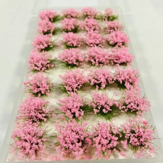 28Pcs Scene Mini Flower Cluster Miniature Model Landscape Sand Table Decorations