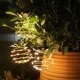 2PC Solar Garden Lights Pineapple Shape Outdoor Solar Hanging Light Waterproof Wall Lamp Fairy Night Lights Iron Wire Art Home Decor