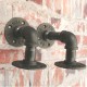 2Pcs 3/4 Inch Iron Shelf Support Flange Industrial Pipe Bracket 13x16cm