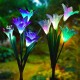 2Pcs 4LED Solar Light Flower Outdoor Garden LED Light