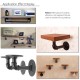 2Pcs Industrial Pipe Shelf Brackets Bookcases Holder Shelving Storage Rustic Decoration