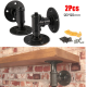 2Pcs Iron Pipe Shelf Bracket Industrial Steampunk Storage Book Shelf Holder DIY Decor