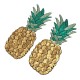 2Pcs Sequined Pineapple Embroidery Iron On Patch Badge Sew Craft Clothes Applique Decorations