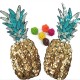 2Pcs Sequined Pineapple Embroidery Iron On Patch Badge Sew Craft Clothes Applique Decorations