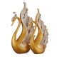 2Pcs Swan Ornaments Resin Figurine Home Room TV Cabinet Display Decorations