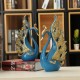 2Pcs Swan Ornaments Resin Figurine Home Room TV Cabinet Display Decorations