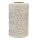 2mm 200M Beige/White DIY Cotton Twisted Cord Rope Craft Macrame String Natural