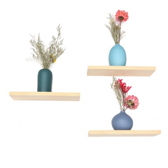 3 PCS Wall Shelf Wooden Rack Plant Show Platform for living Room