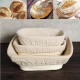 3 Sizes Long Oval Bread Proving Storage Baskets Banneton Brotform Dough Rattan With Linen Liner